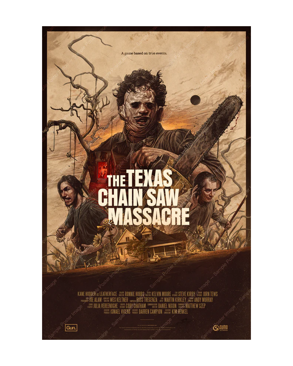 Texas Chain Saw Massacre 24 X36 Poster Gun Interactive Txchainsawgame